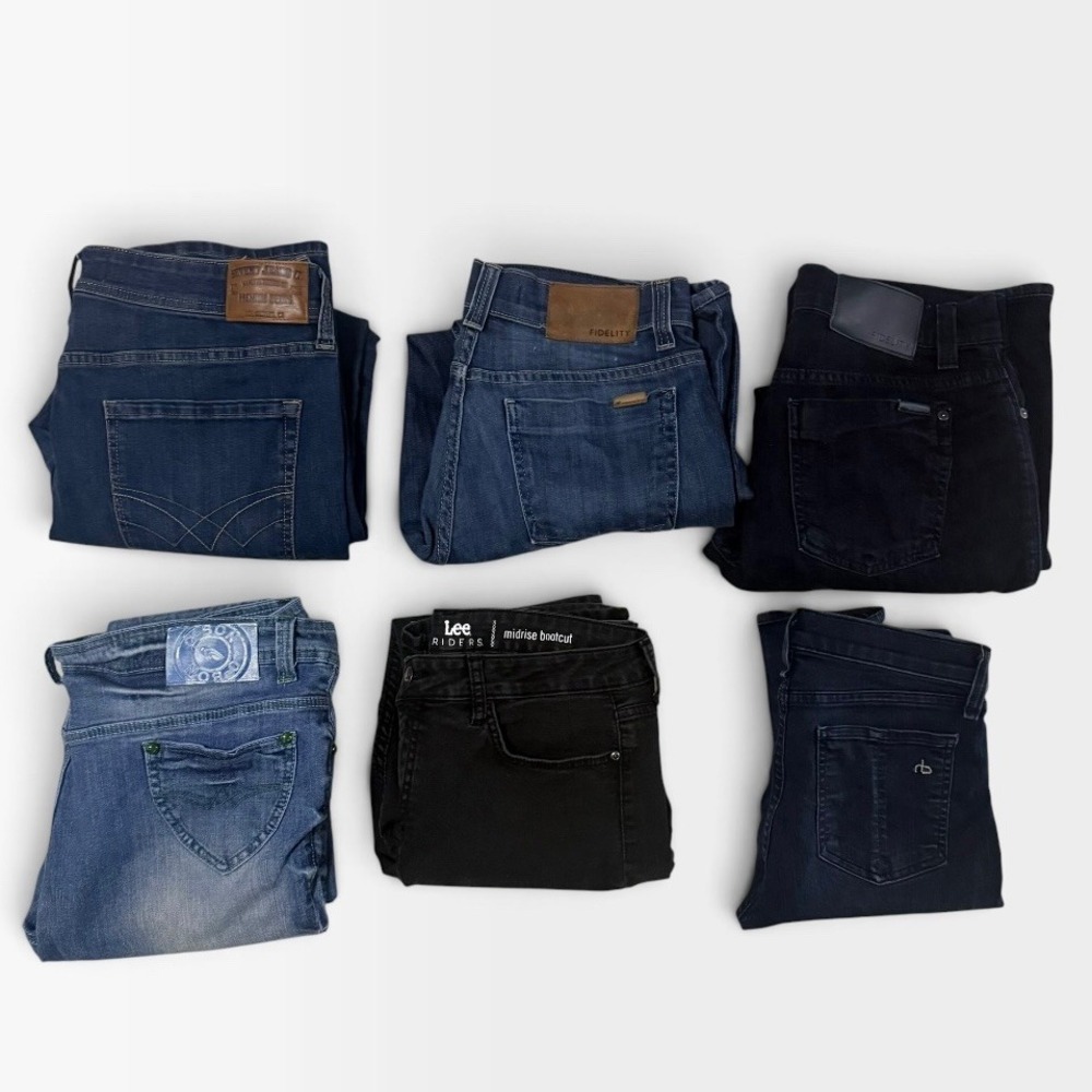 Mixed Brand Denim Jeans Womens Multi Reseller Lot 6pc Rag Bone Fidelity Seven7
